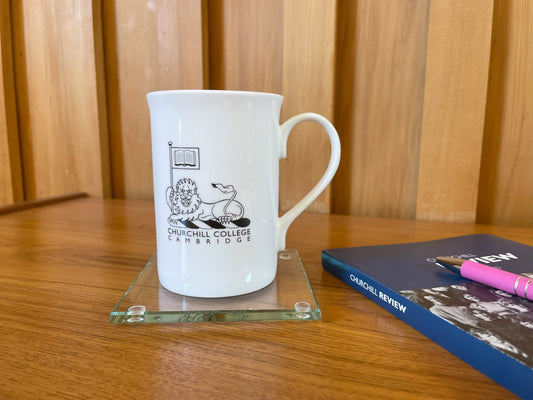 Churchill College logo bone china mug